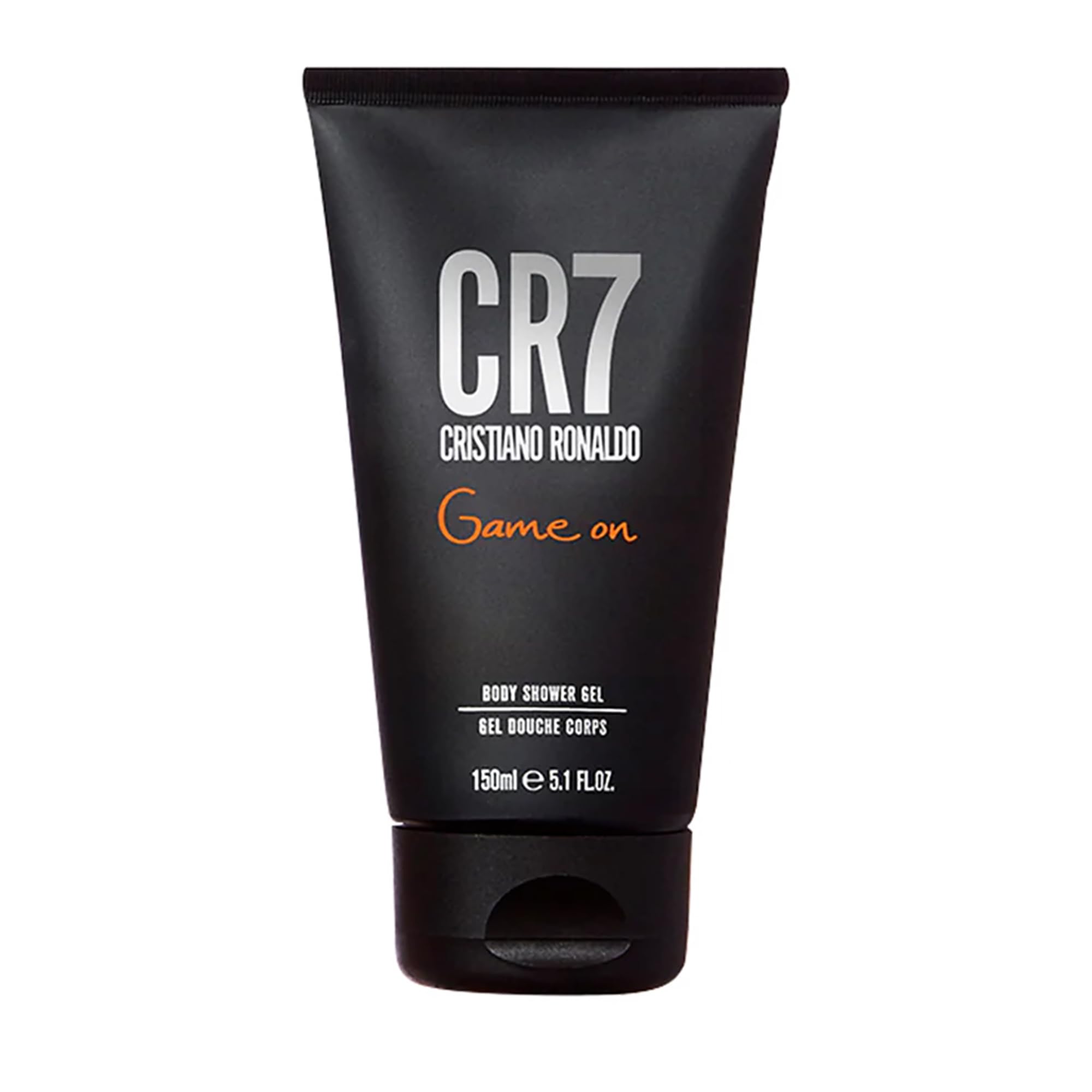 Close up of CR7 Game On perfume bottle branding