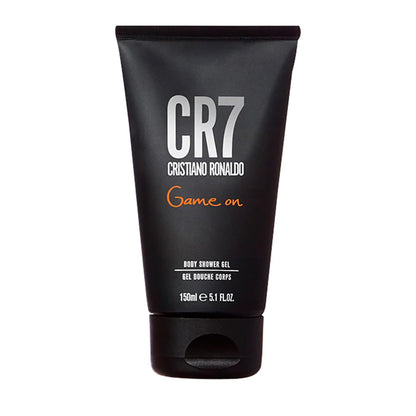 Close up of CR7 Game On perfume bottle branding