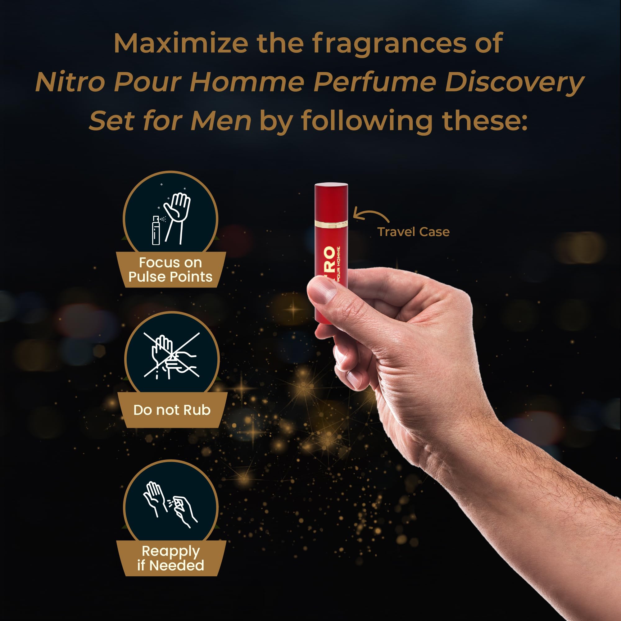Top view of Dumont Nitro Pour Homme 8 piece collection