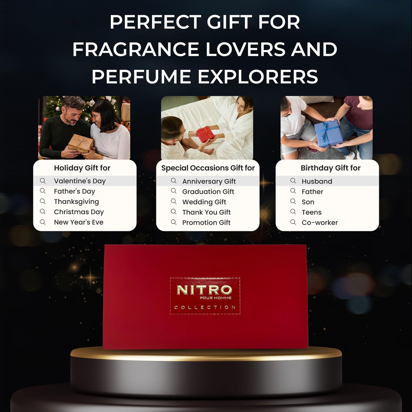 Dumont Nitro perfume set for men travel essential