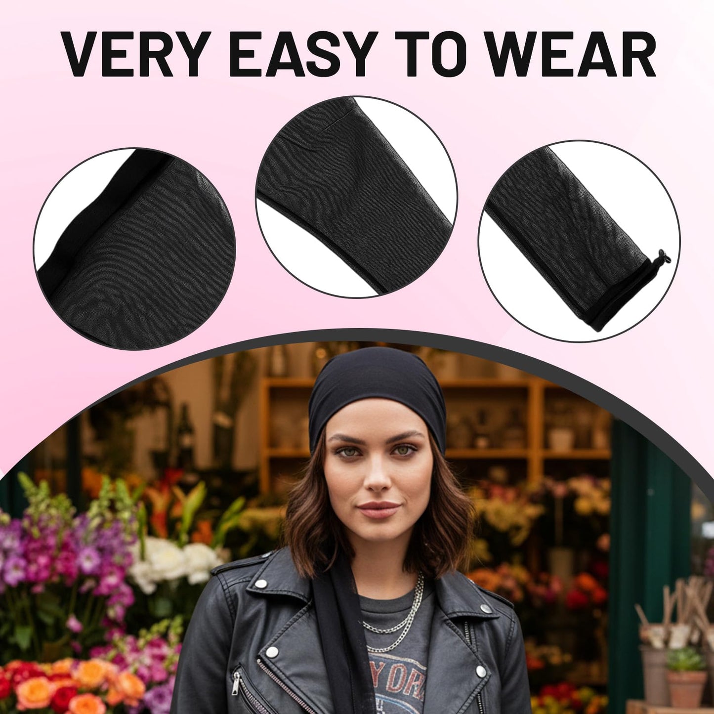 Long stretchy protective hair sleeve for women with dreadlocks