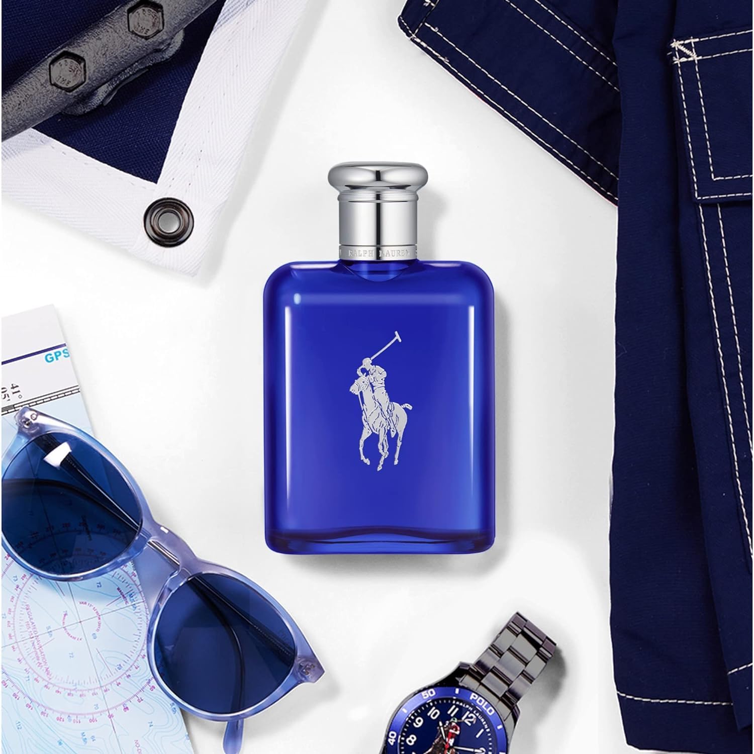 Polo Blue men's fragrance trio set in premium packaging