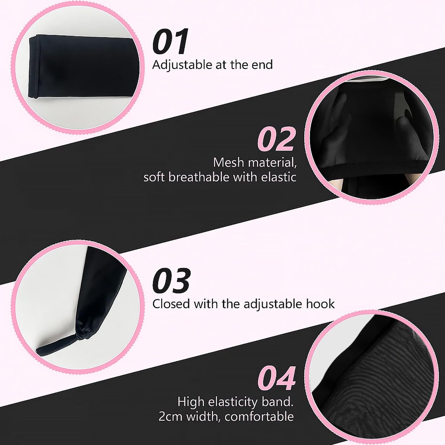 Premium ventilated mesh hair sleeve for fitness and travel styling