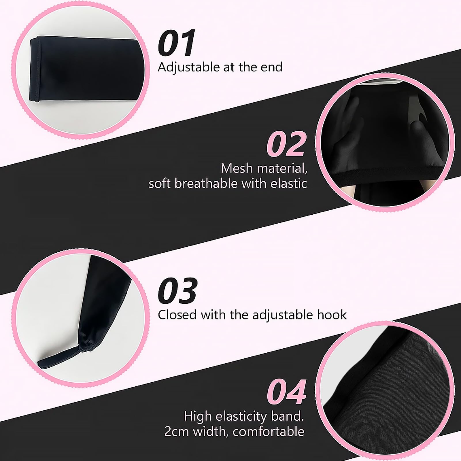 Premium ventilated mesh hair sleeve for fitness and travel styling