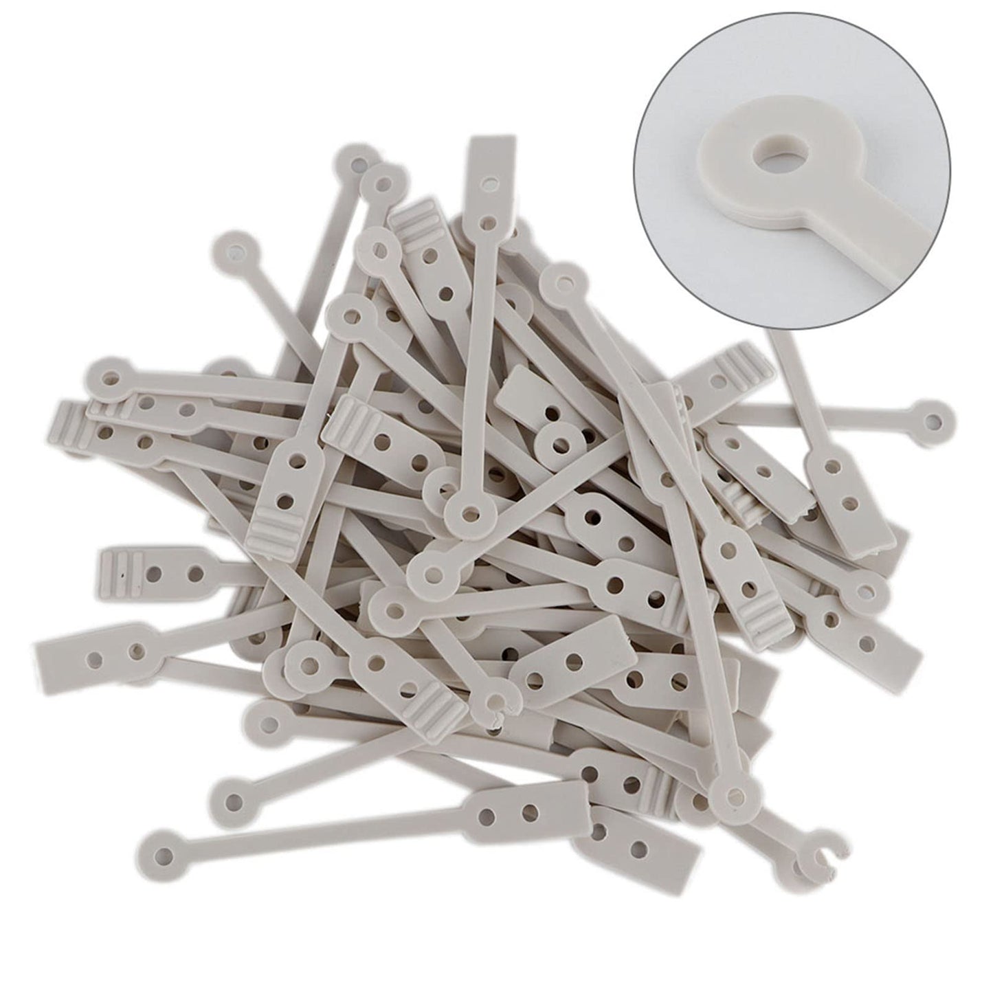 Close up of high elasticity rubber band on plastic perm stick