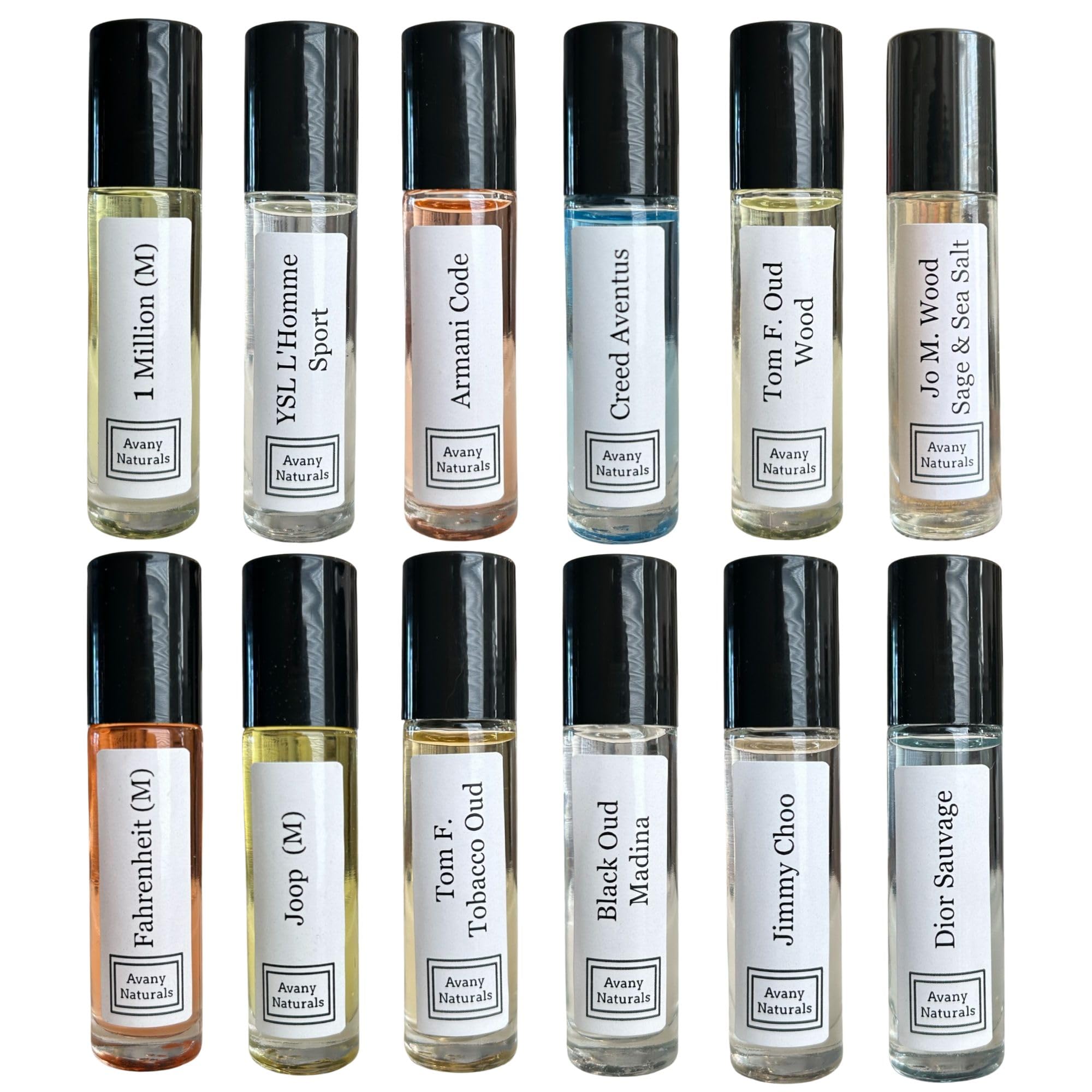 Avany Naturals fragrance sampler kit applicator detail