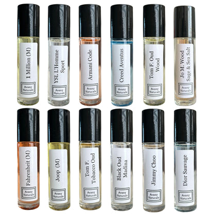 Avany Naturals fragrance sampler kit applicator detail