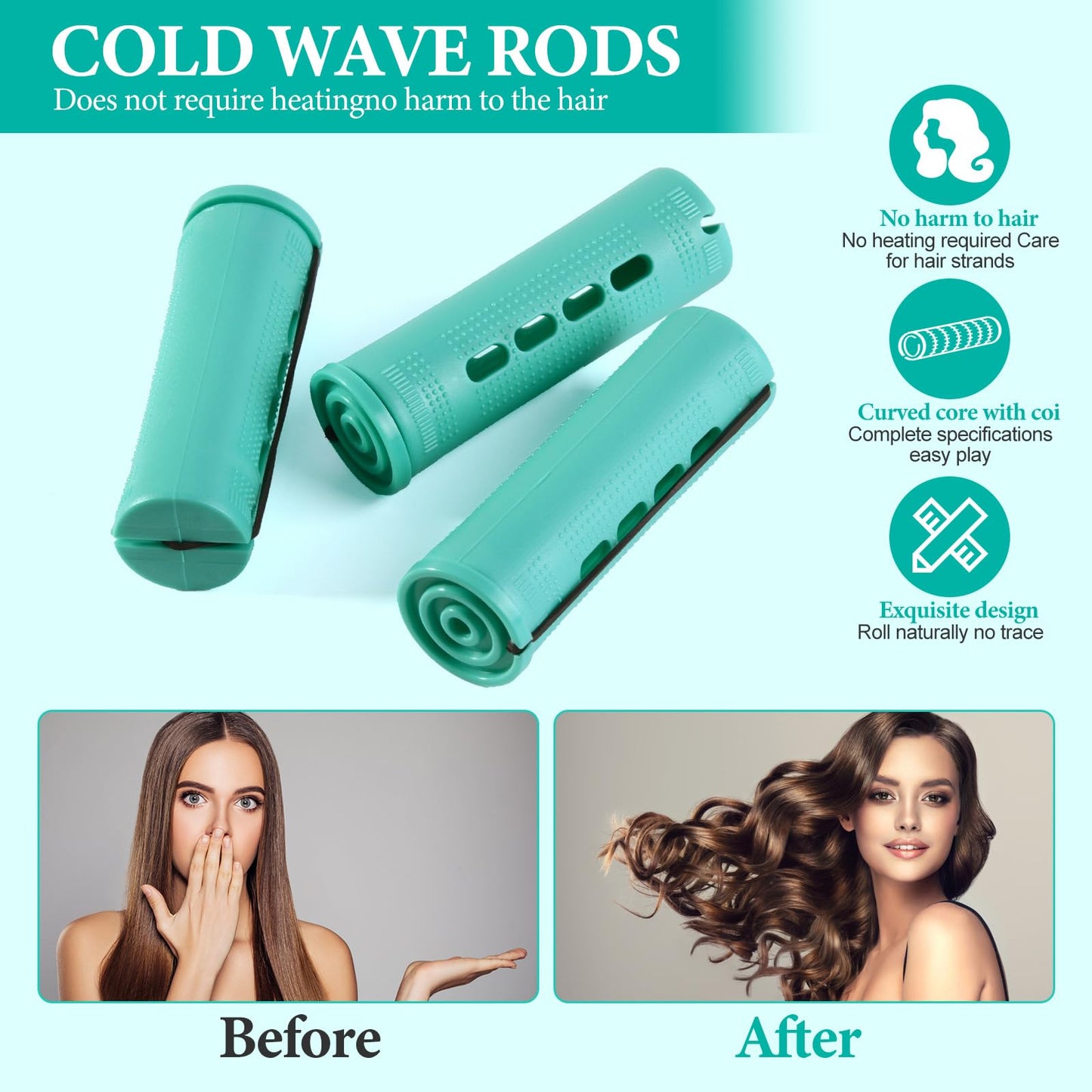 Set of six pieces of blue hairdressing rollers arranged neatly for home hair styling