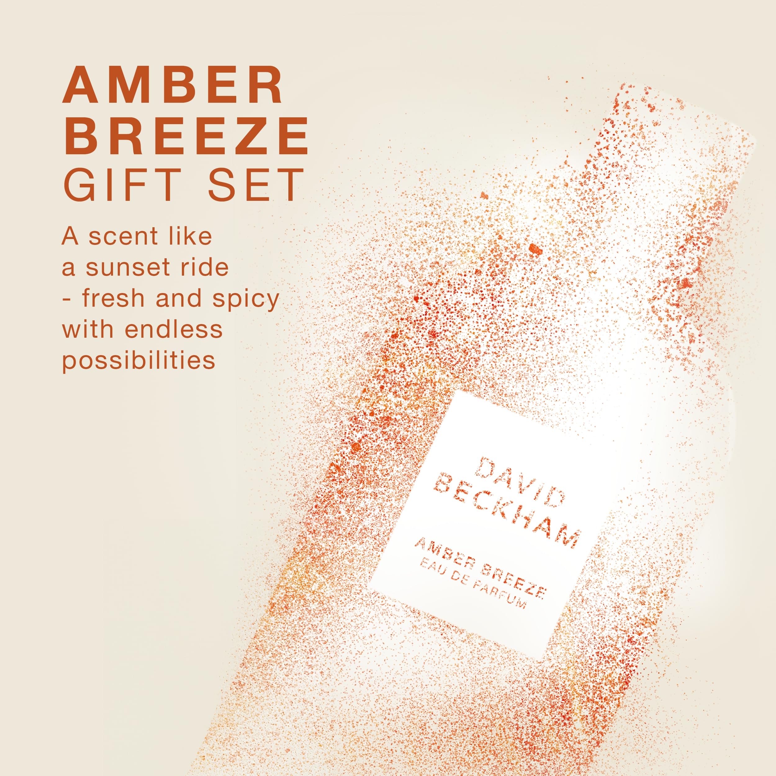 David Beckham Amber Breeze fragrance box packaging