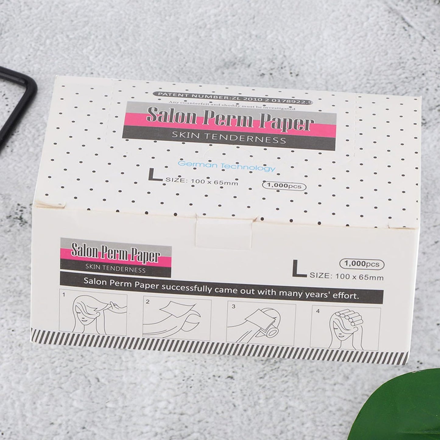 Premium hair dressing tool box with USA imported branding for home and salon perms.