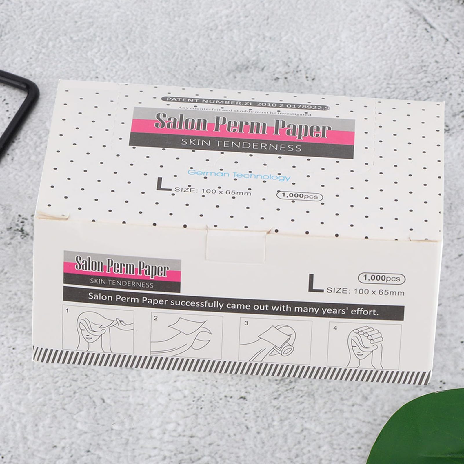 Premium hair dressing tool box with USA imported branding for home and salon perms.