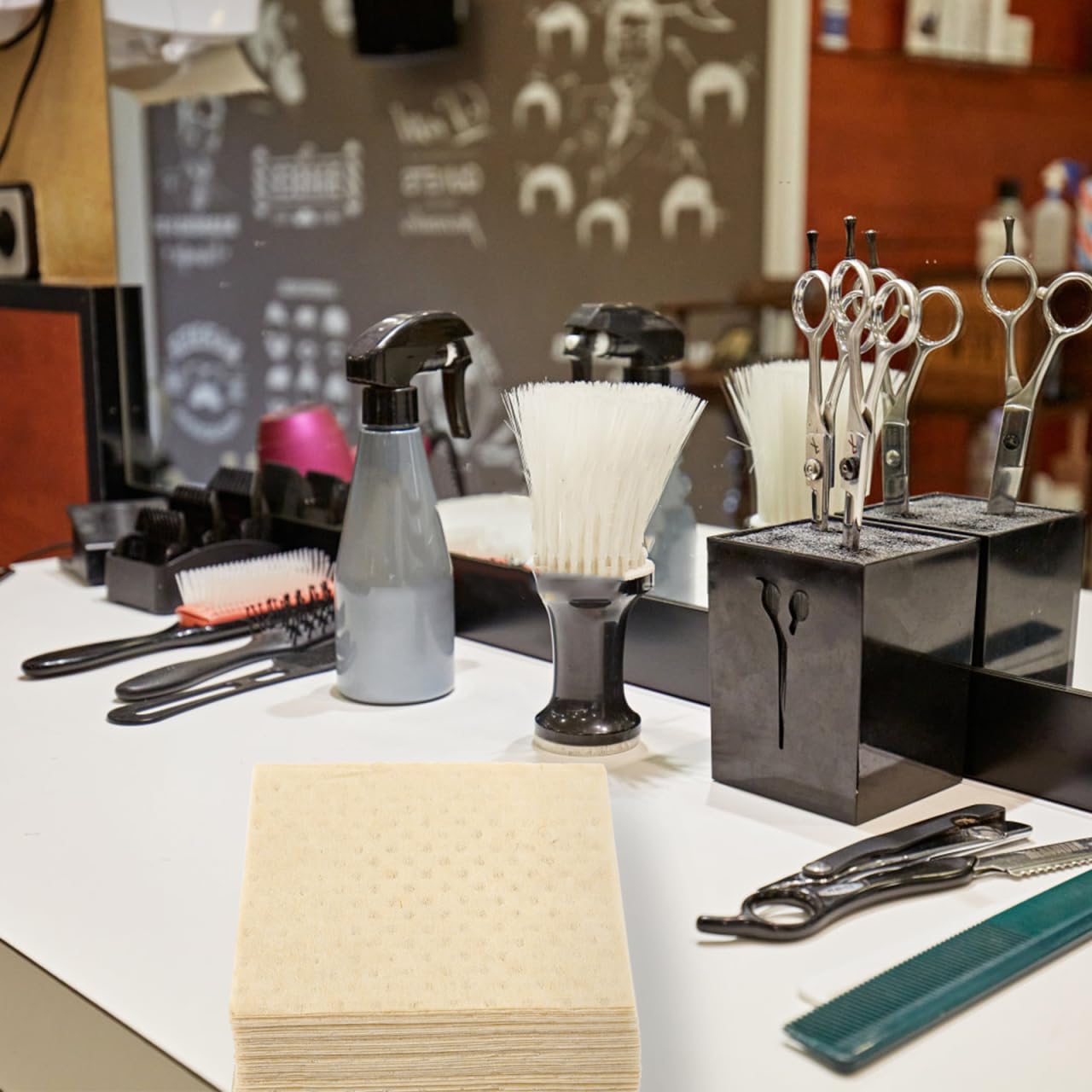 Barber shop quality disposable end wraps for uniform solution distribution
