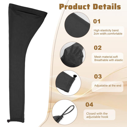 Roaming 28 inch hair sleeve for braids full length perspective highlighting fabric flexibility