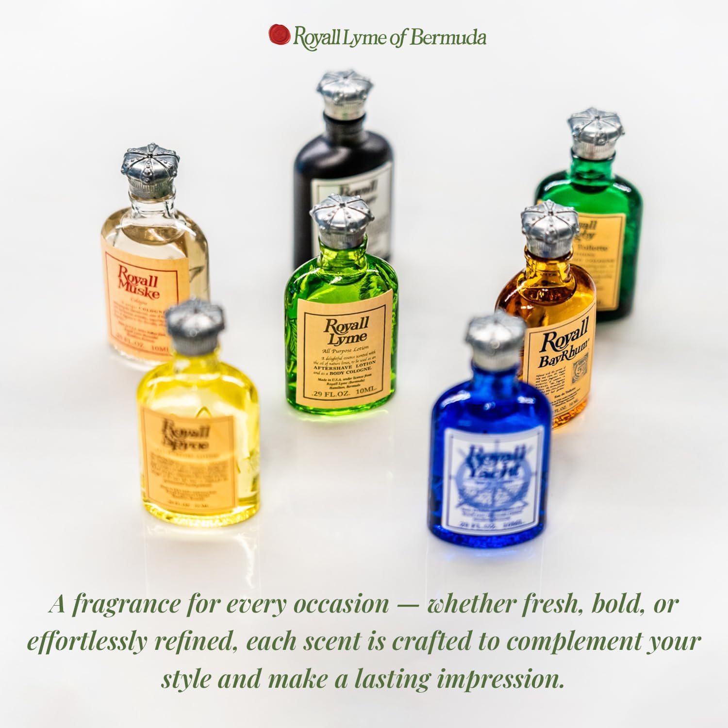 Royall Muske and Spyce men's authentic grooming essentials showing liquid formula
