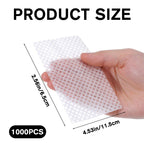 Close up view of the ultra thin mesh texturing on the professional hairdressing end paper wraps.