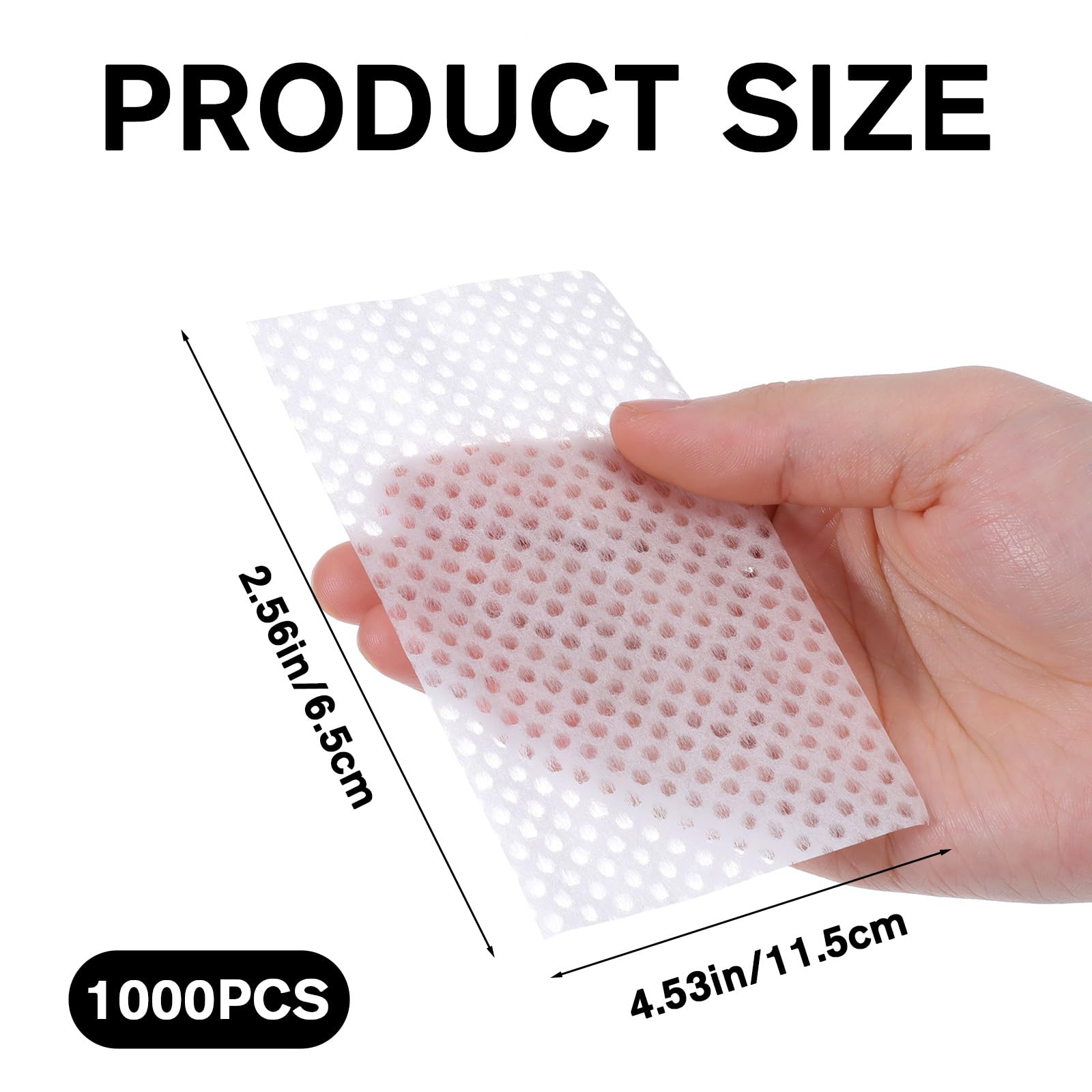 Close up view of the ultra thin mesh texturing on the professional hairdressing end paper wraps.