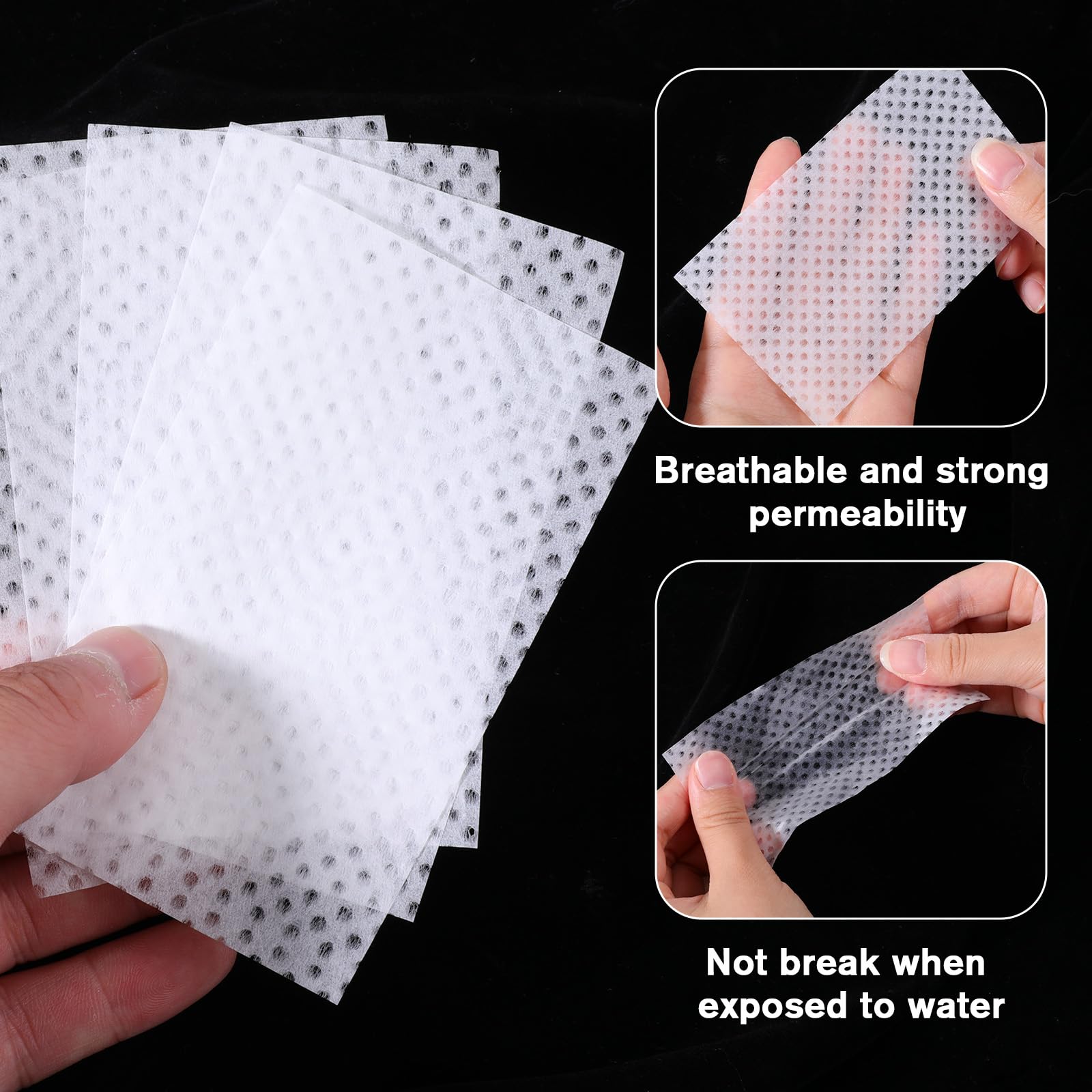 High temperature resistant salon end papers being extracted from the dispenser box.
