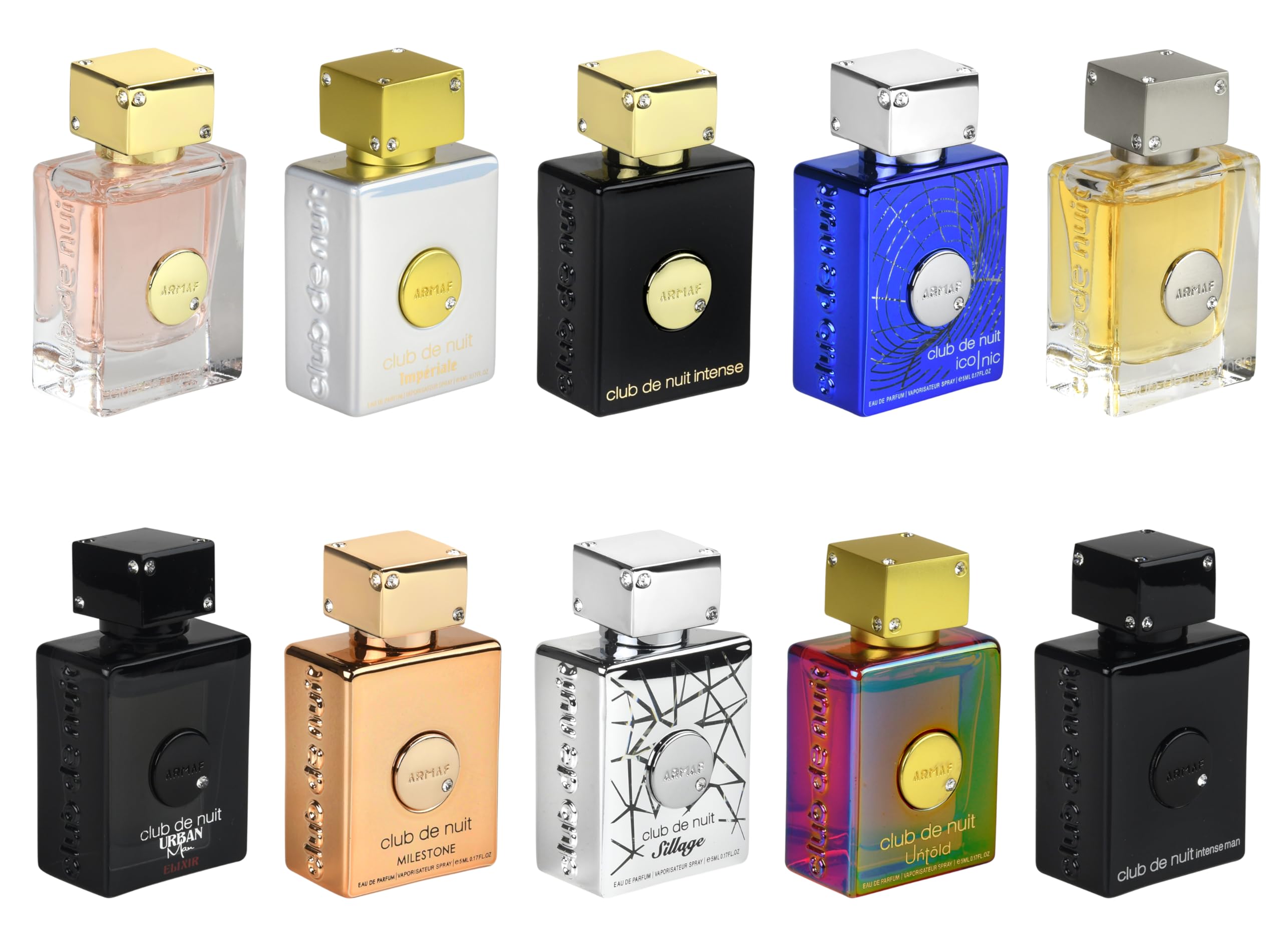 Collection of Armaf Club De Nuit 5 milliliter perfume bottles