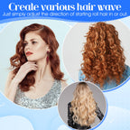 Side angle view of WILLBOND medium curling rods for cold wave hairdressing