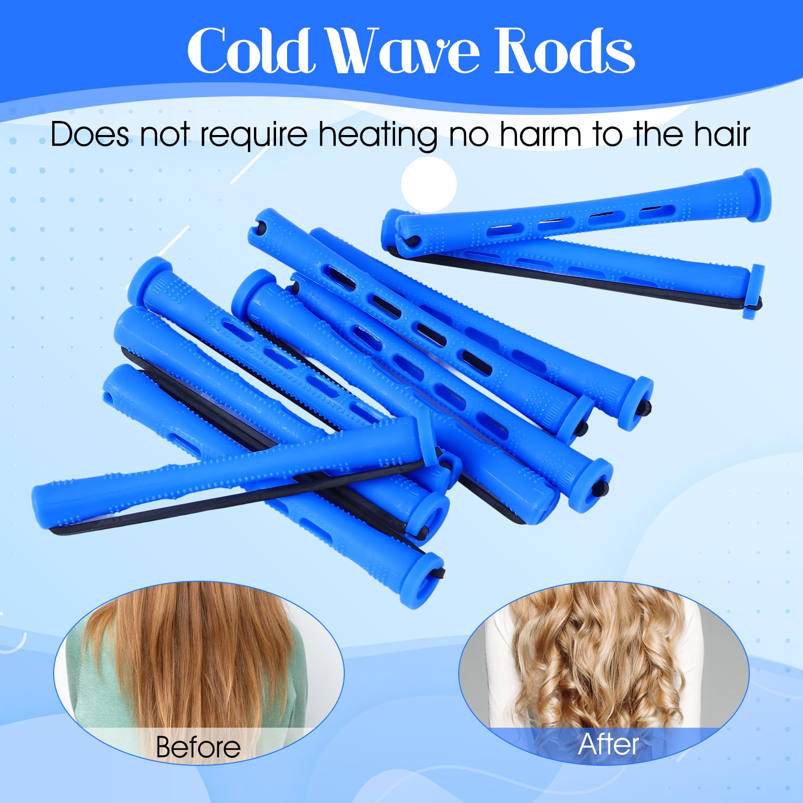 Durable heatless hair curlers showing non slip ridges and locking mechanism