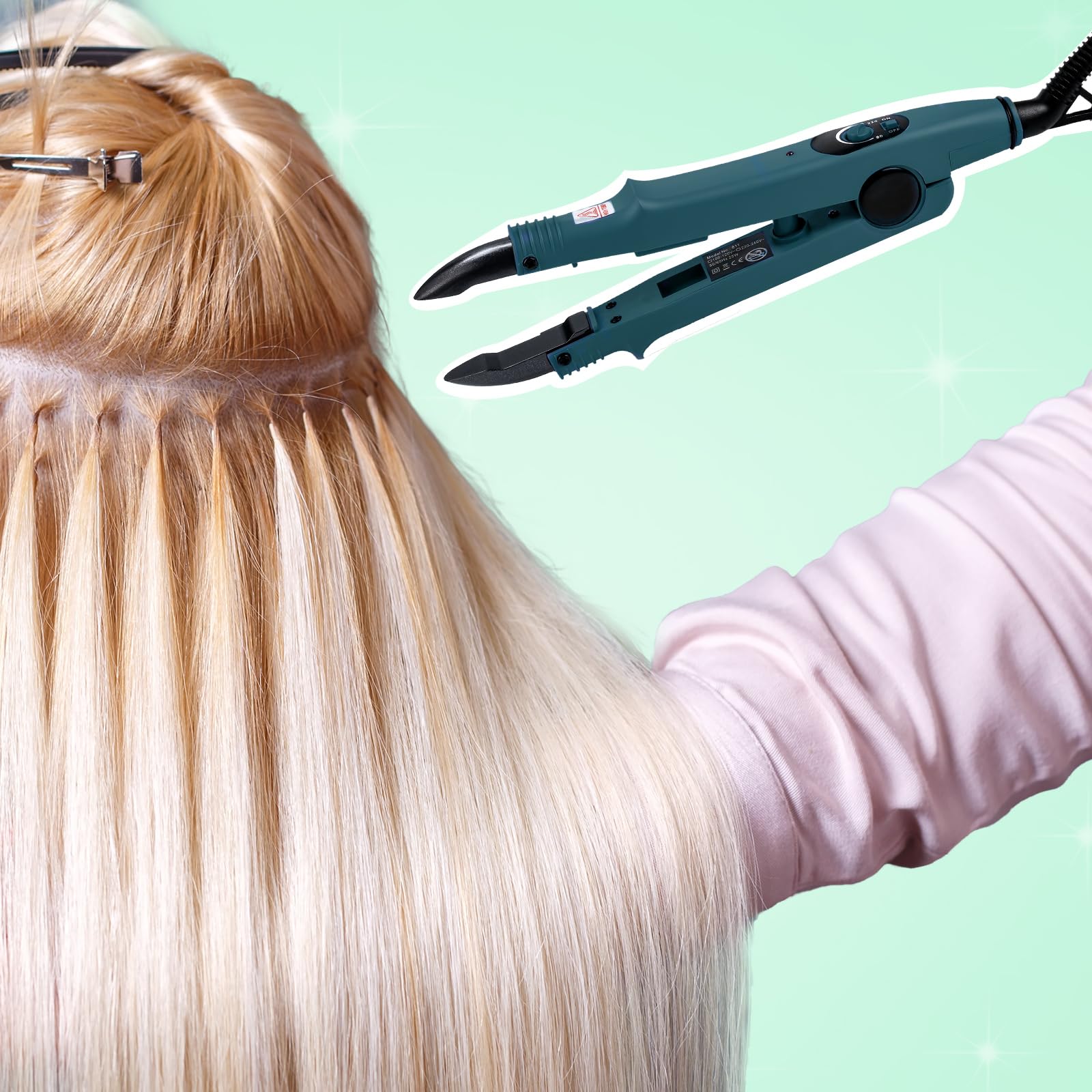 Zhehao K tip and U tip hair extension connector machine with US plug configuration