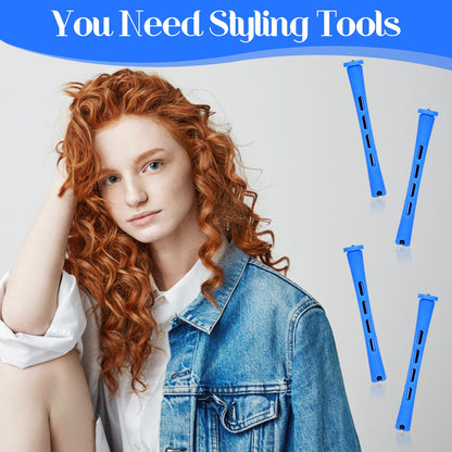 Forty pieces of imported heatless hair styling rods for texture definition