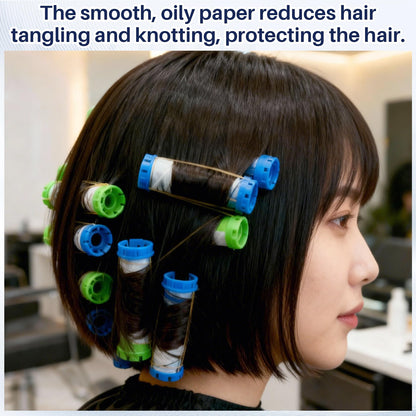 Mesh design hair wrapping paper showing thin permeable texture