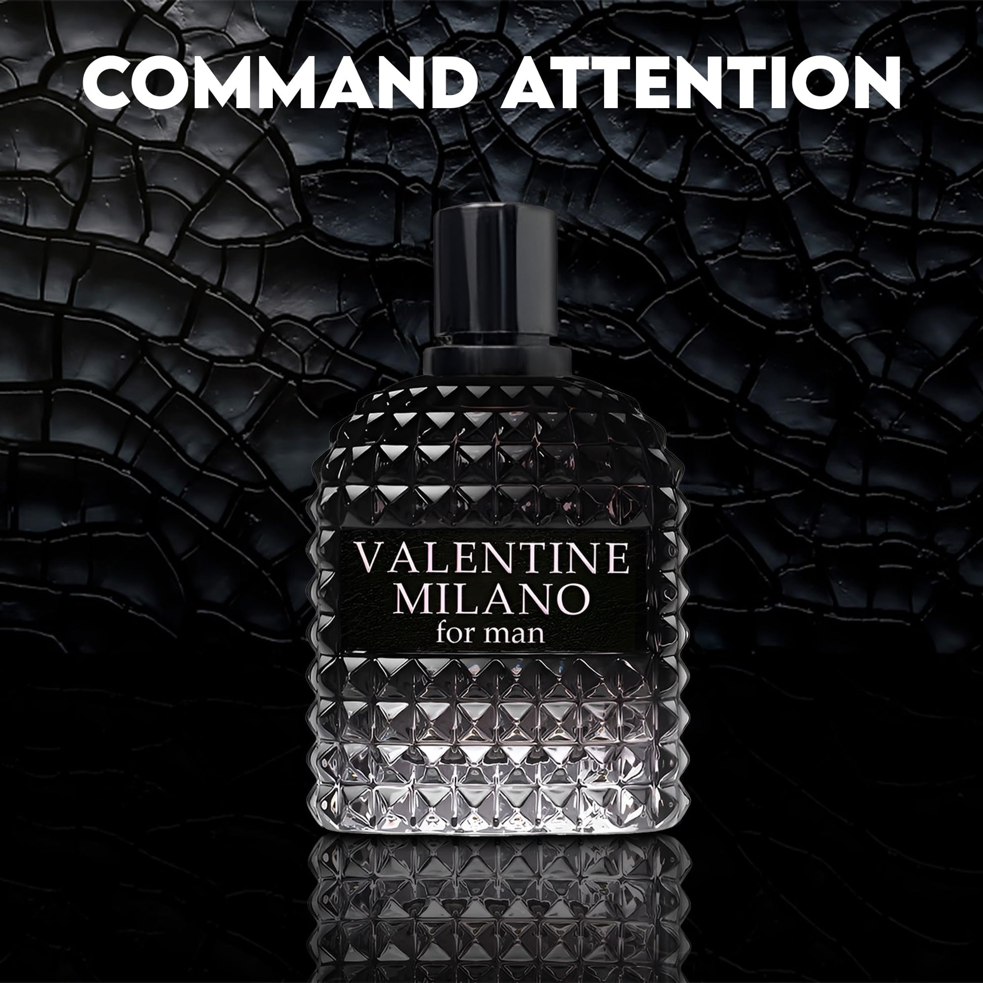 Close up of Valentine Milano perfume bottle from A Center