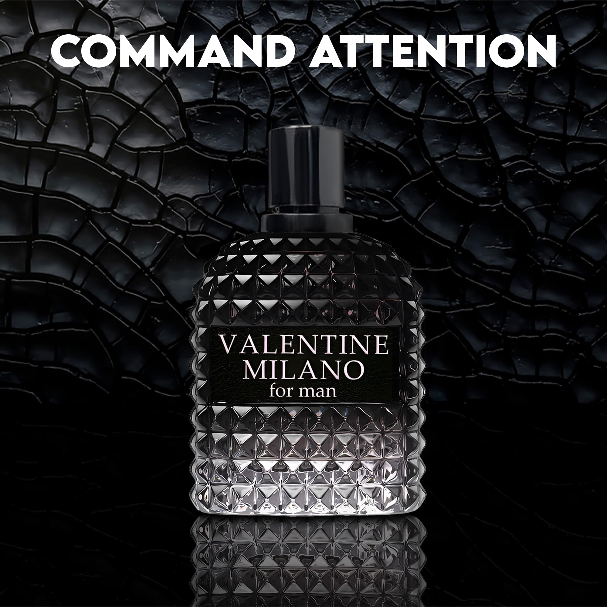 Close up of Valentine Milano perfume bottle from A Center