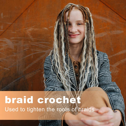Ergonomic hair interlocking tools for easy dreadlock self retightening routine