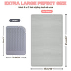 WRORUNER large silicone mat for curling iron and flat iron tool placement.