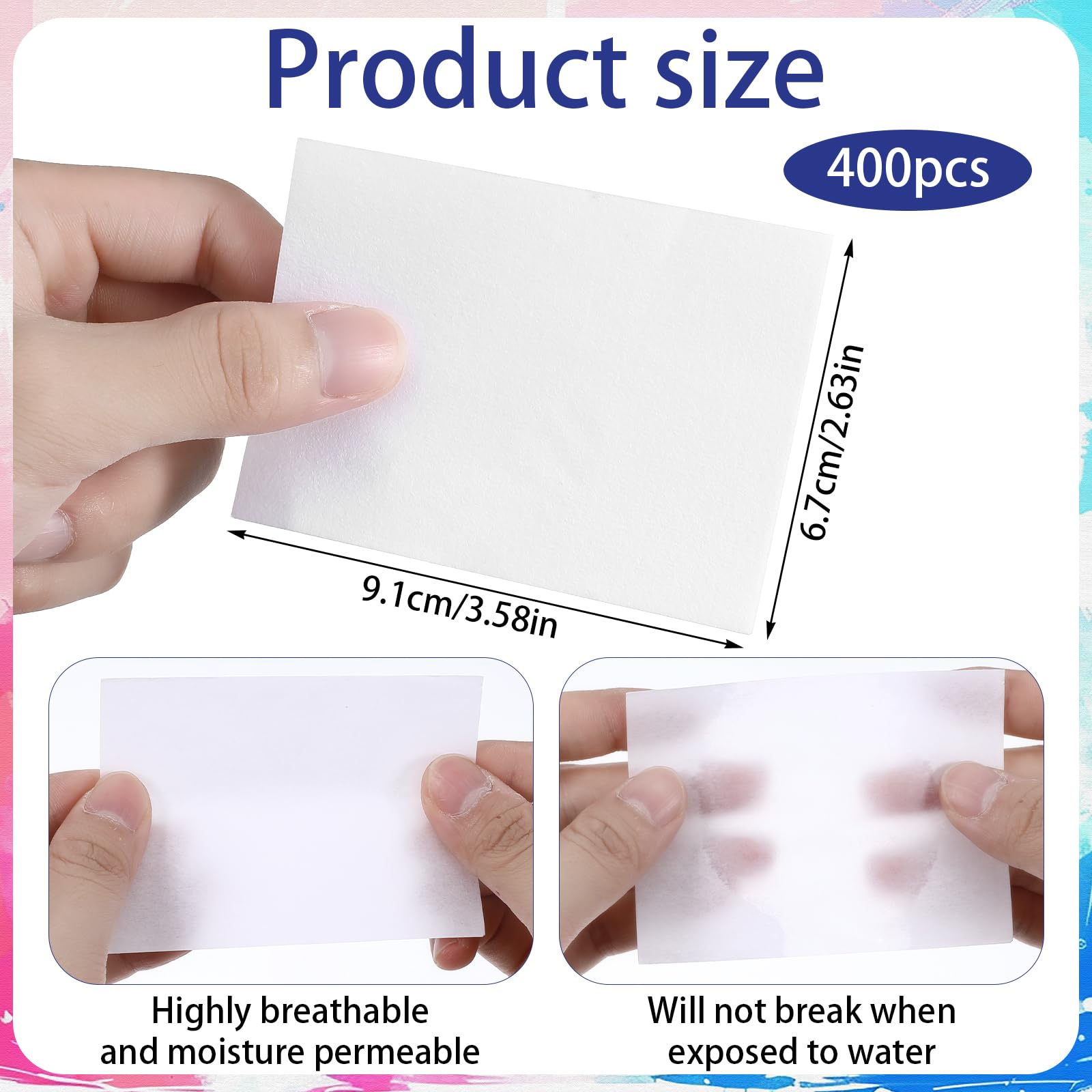 Close up of high temperature resistant hair curling papers for professional salons.