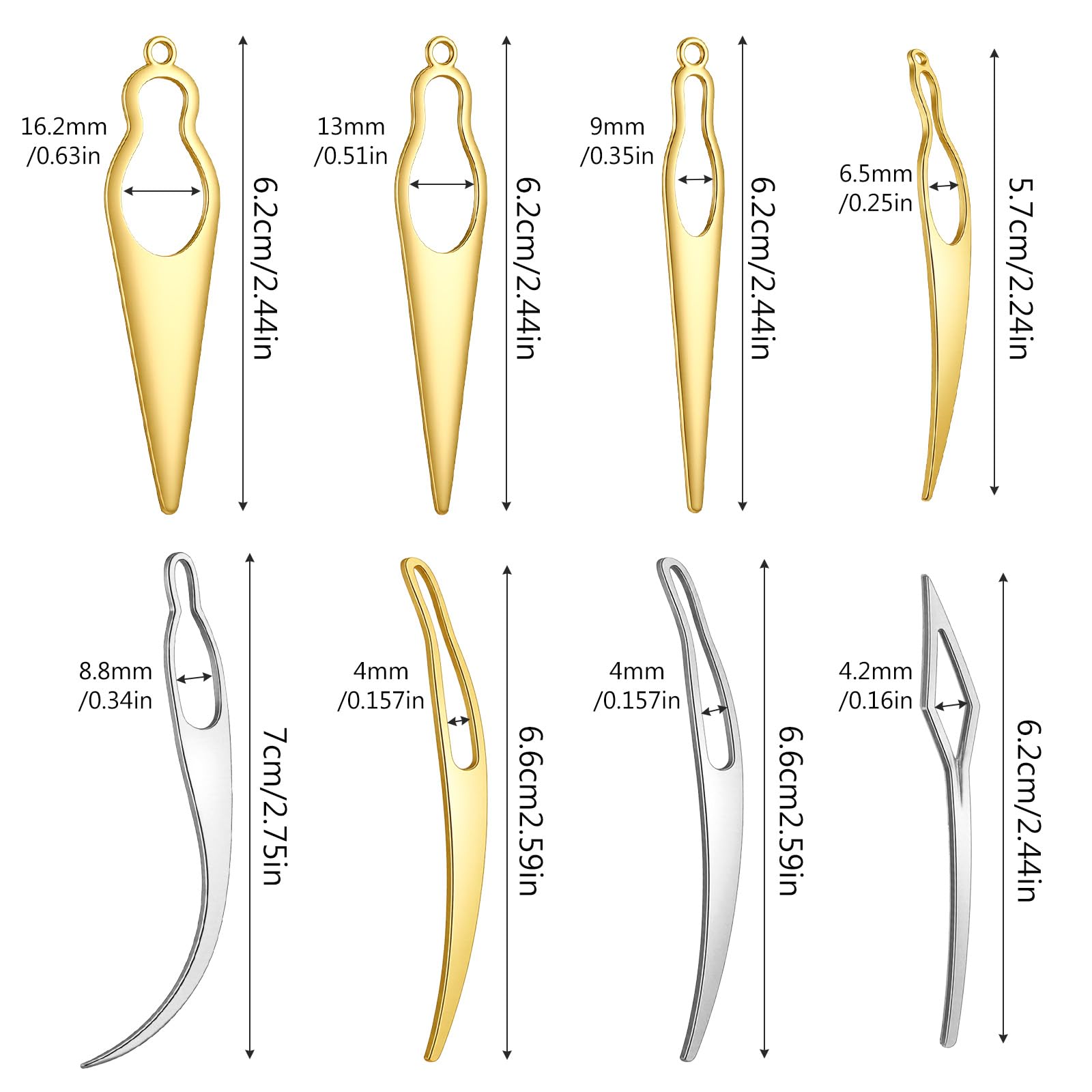 YQQYG sisterlock retighten tool set displaying four different sizes for micro and large braids