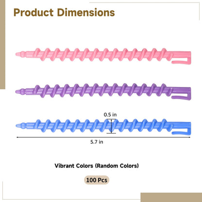 Durable plastic material spiral hair perm sticks for professional salon results.