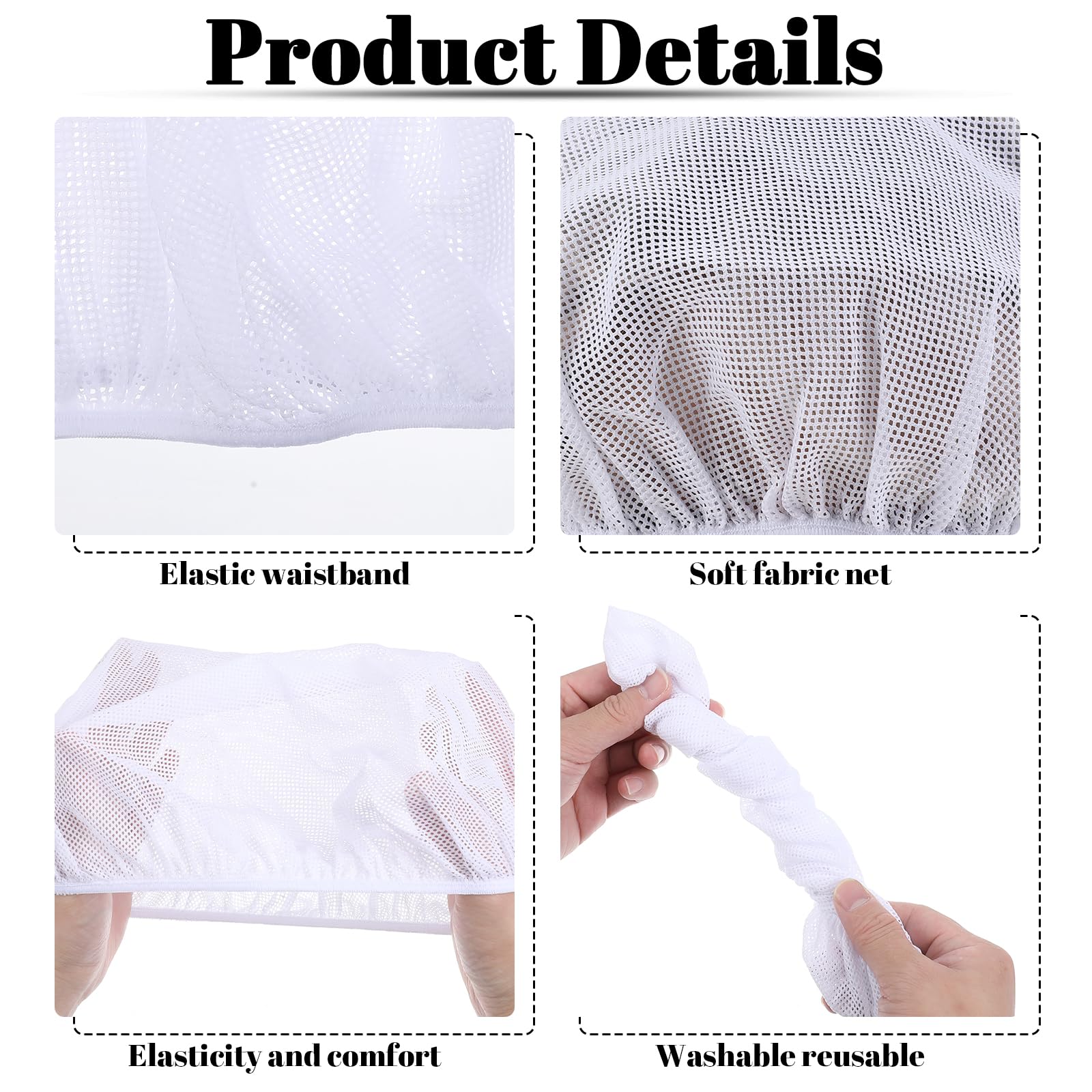 Guduling mesh sleep bonnet worn overnight to prevent friction and frizz on curly textures