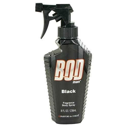 Bod Man Black By Parfums De Coeur authentic imported USA masculine fragrance spray container