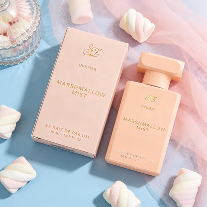 OUSHANG luxury marshmallow mist fragrance bottle with cap off