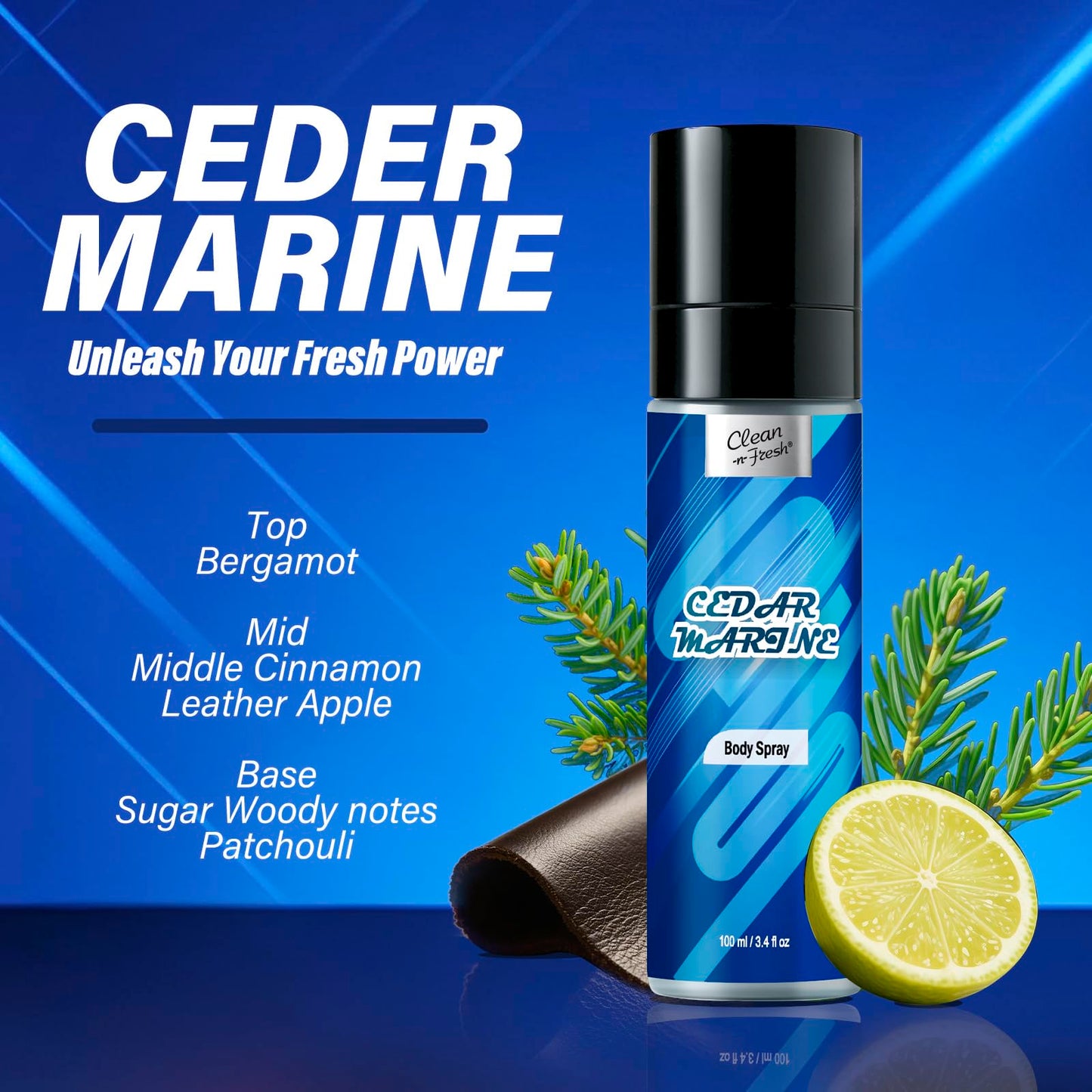 Close up of the spray nozzle on the long lasting men's deodorant canister.