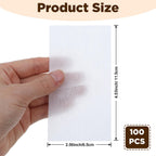 Disposable heat resistant white end papers for hair rollers close up