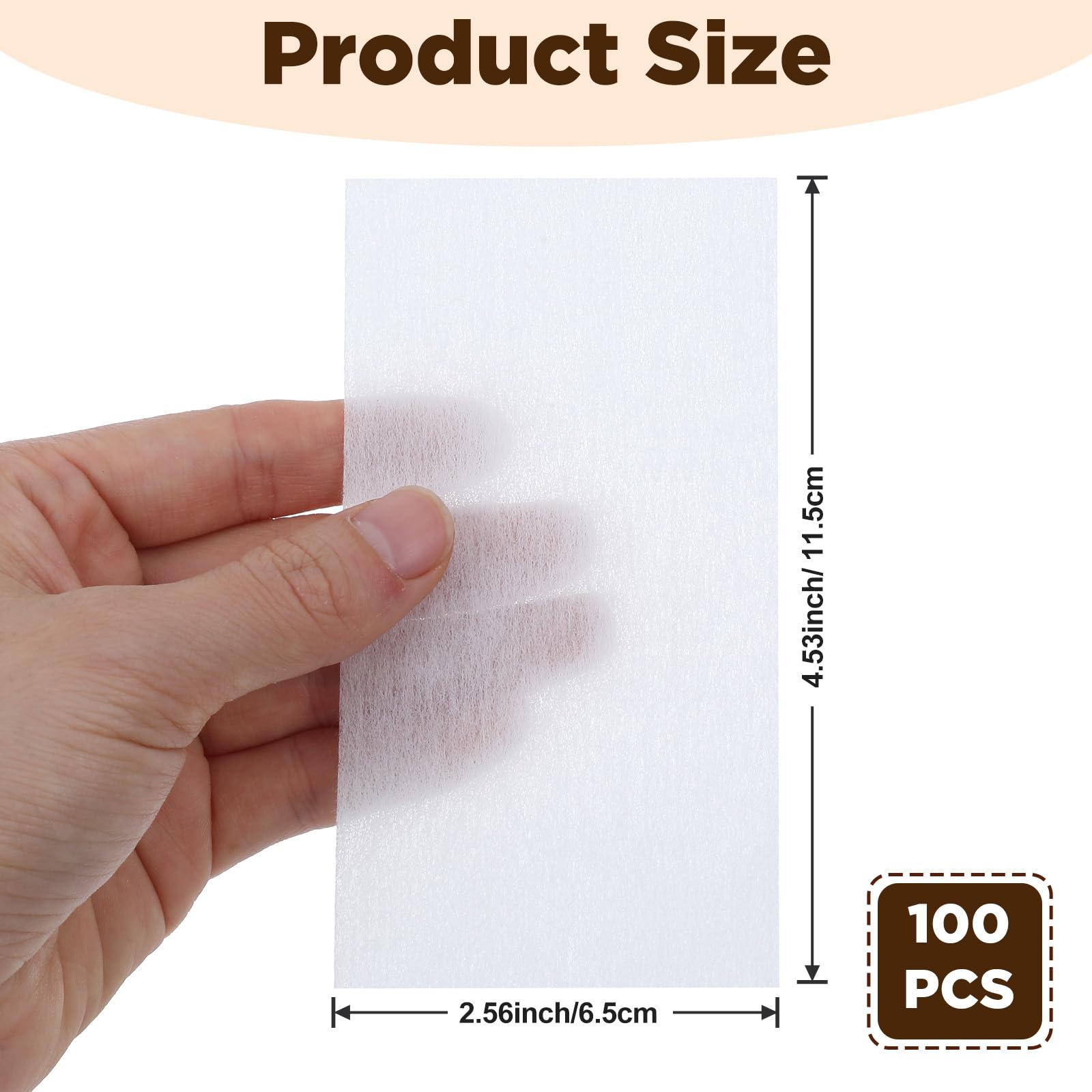 Disposable heat resistant white end papers for hair rollers close up
