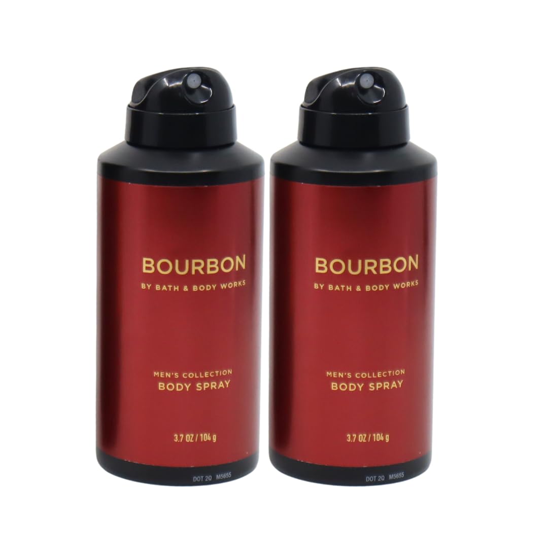 Close up view of the packaging labels for Bath and Body Works Bourbon fragrance notes.