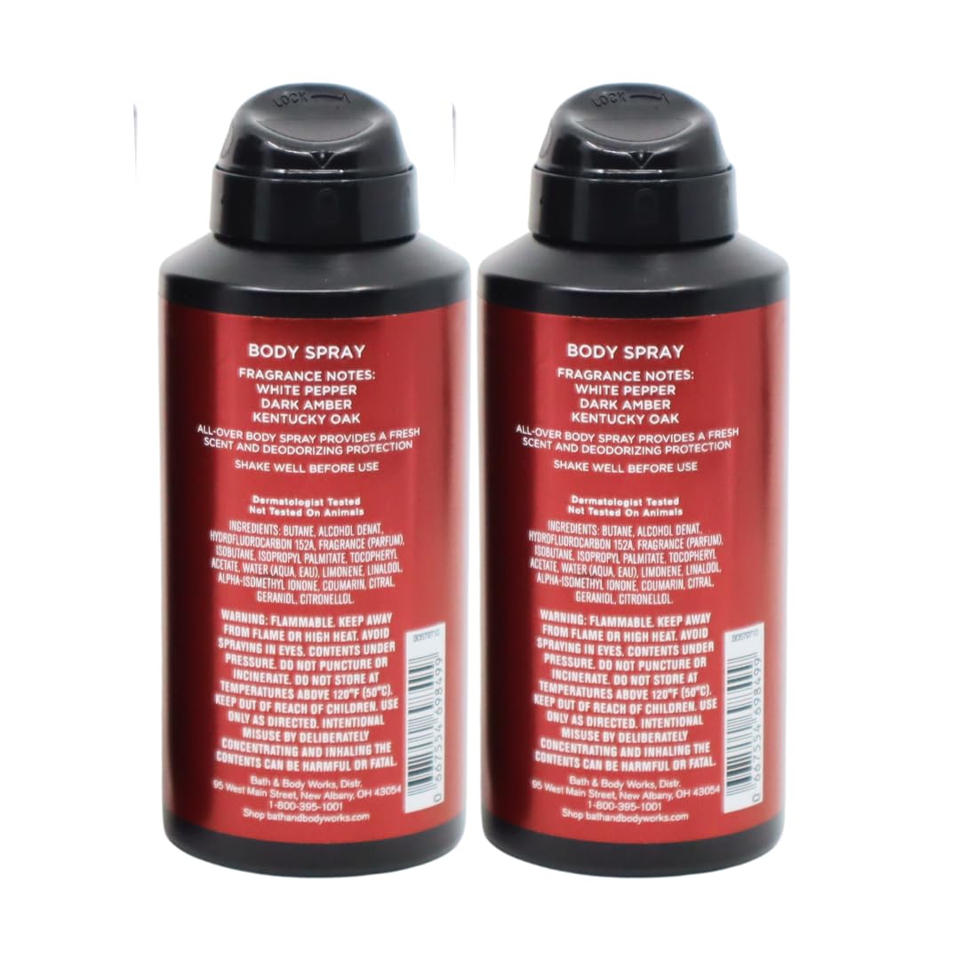 Authentic imported Bath and Body Works men's fragrance spray set showcasing the 3.7 ounce sizing.