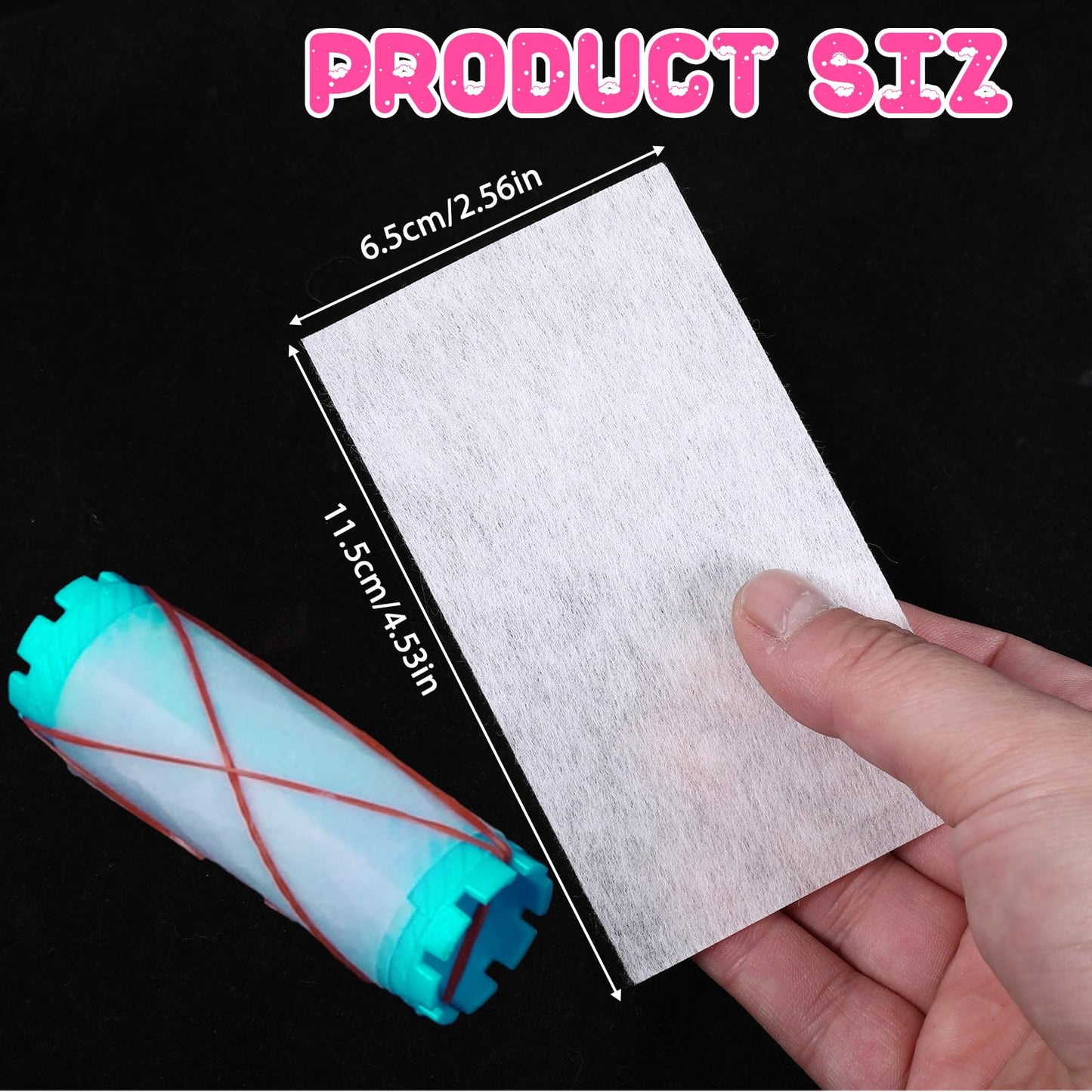 Four point five by two point five inch hair perm tissue pack dimensions
