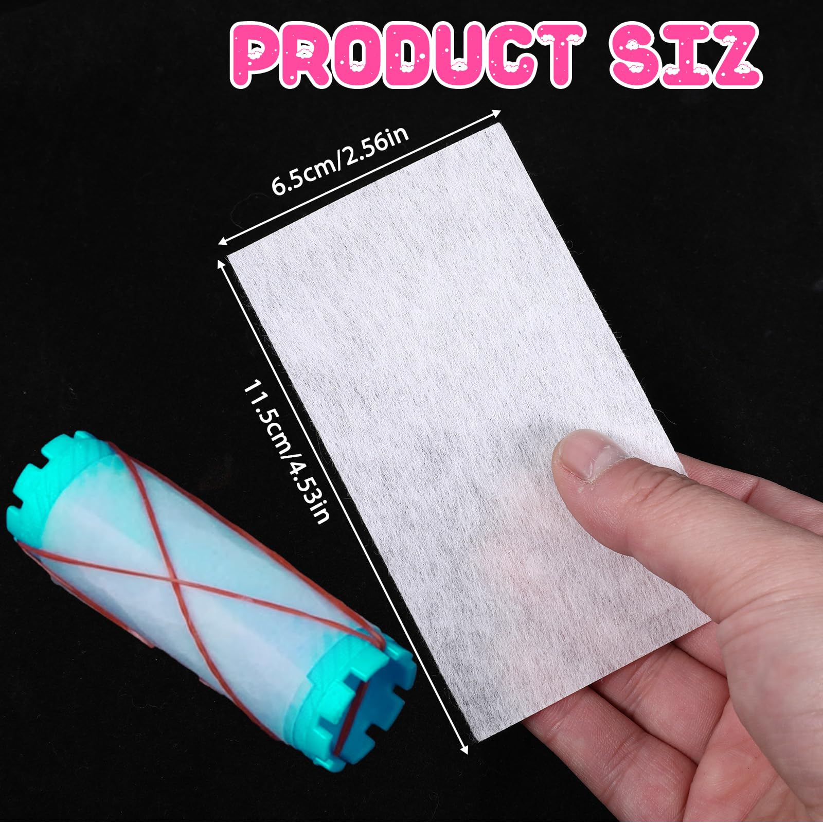 Four point five by two point five inch hair perm tissue pack dimensions