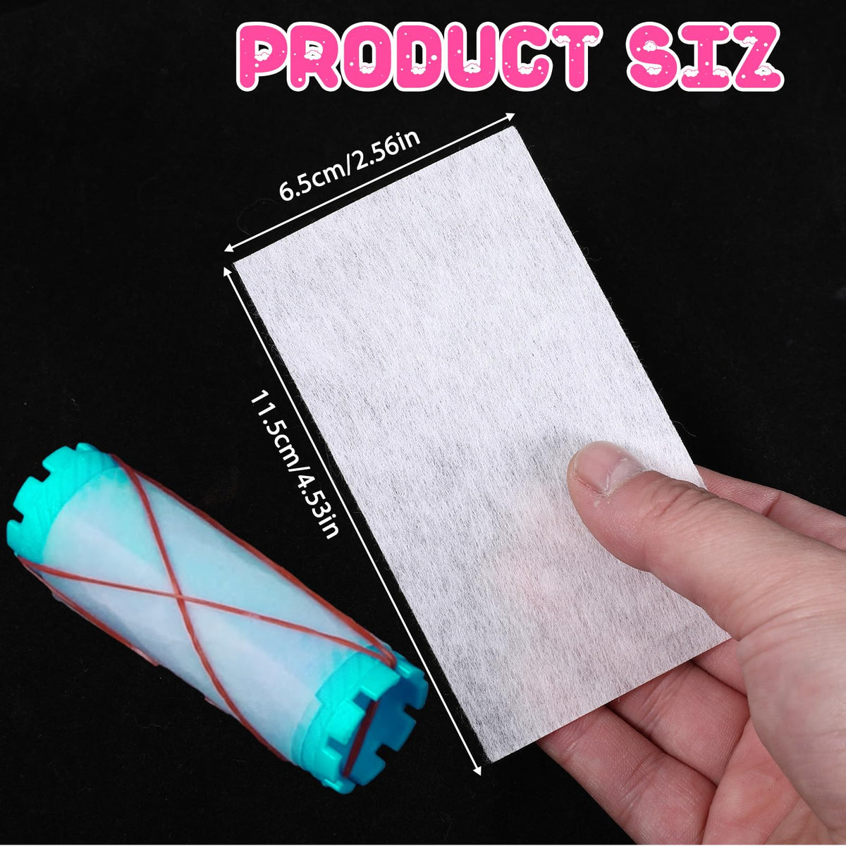 Four point five by two point five inch hair perm tissue pack dimensions