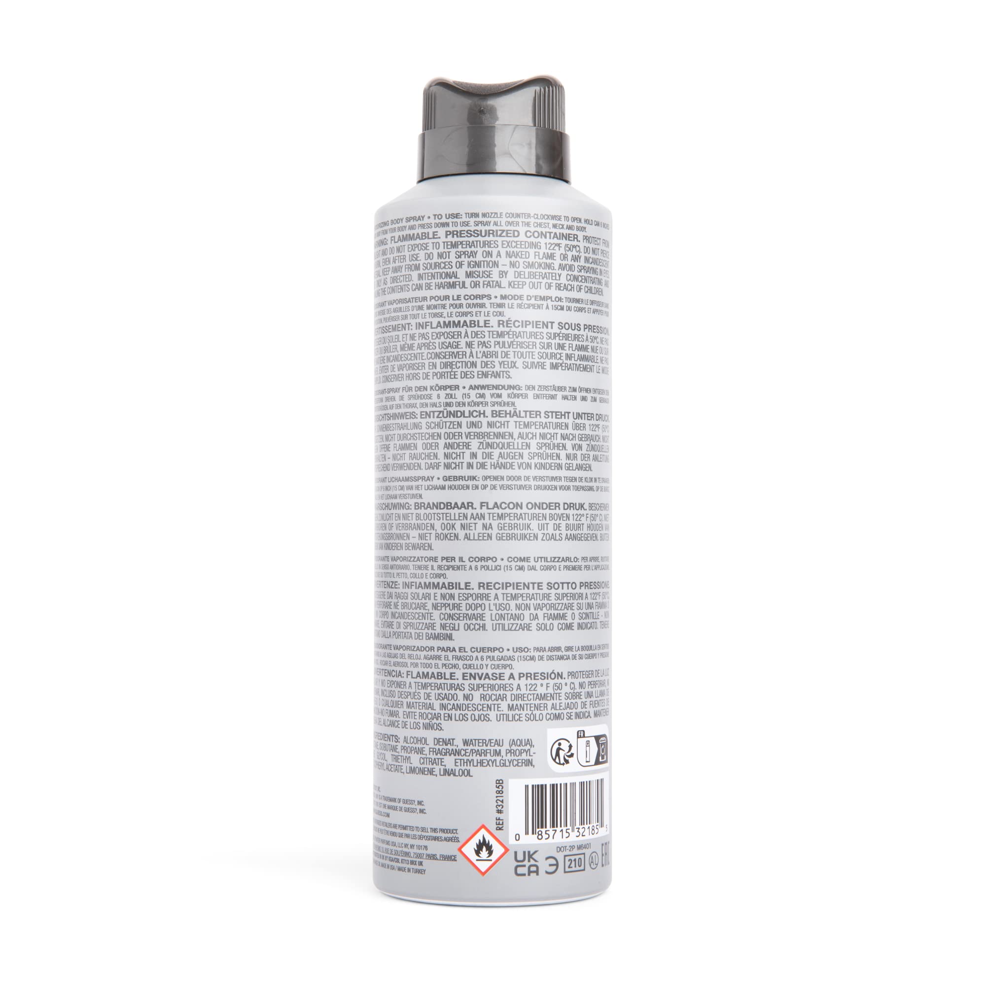 Guess 1981 for men six ounce premium woodsy scented body spray aerosol