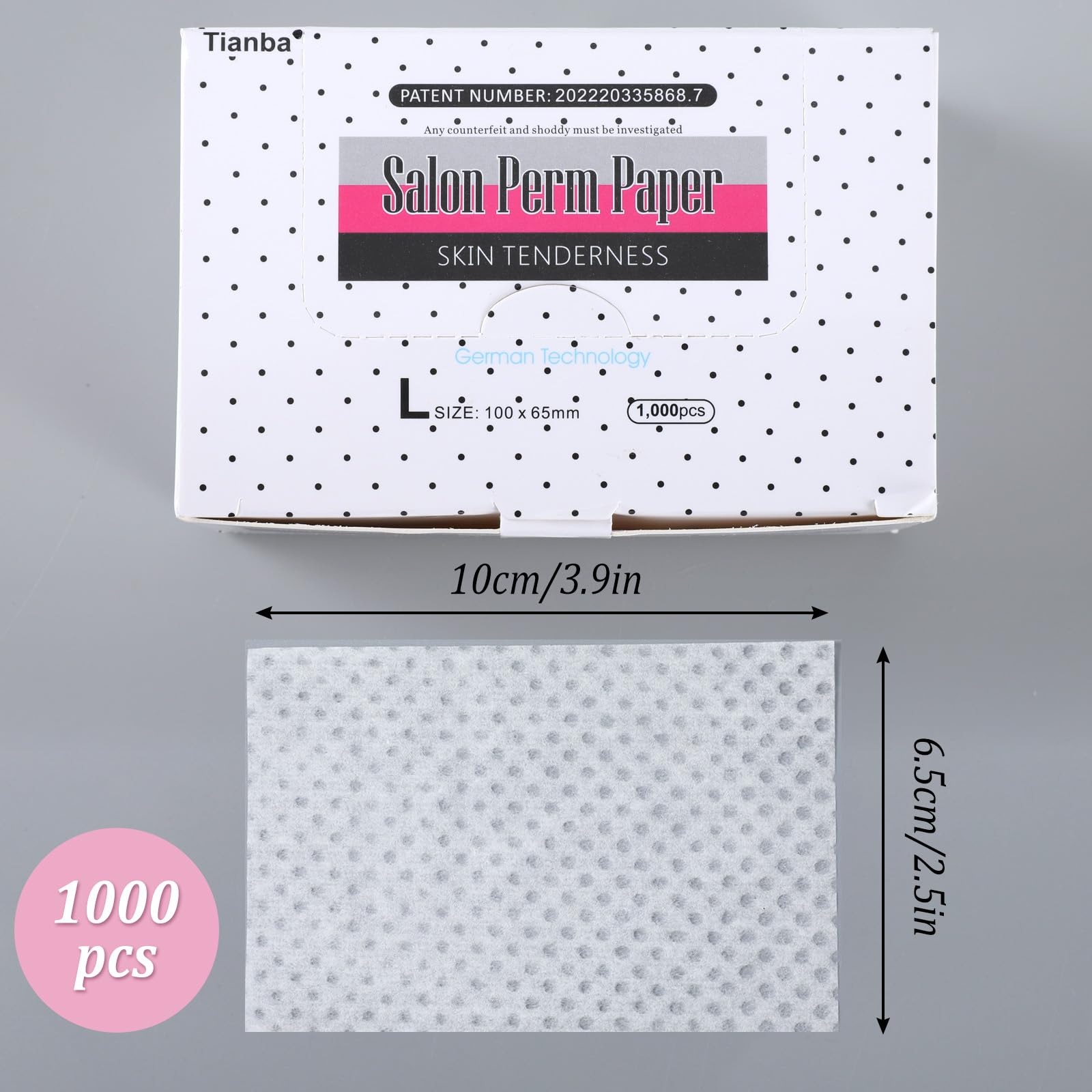 Desenda hair perm paper close up view showing the ultra thin breathable mesh design.