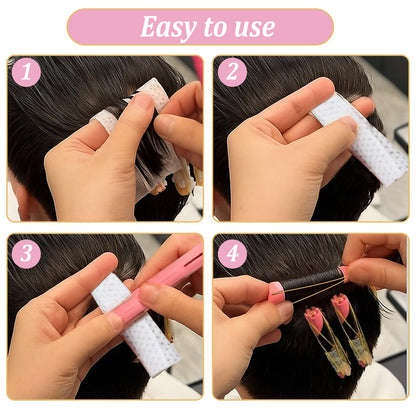 Desenda cold curling hair end wraps being applied by a professional hairdressing expert.