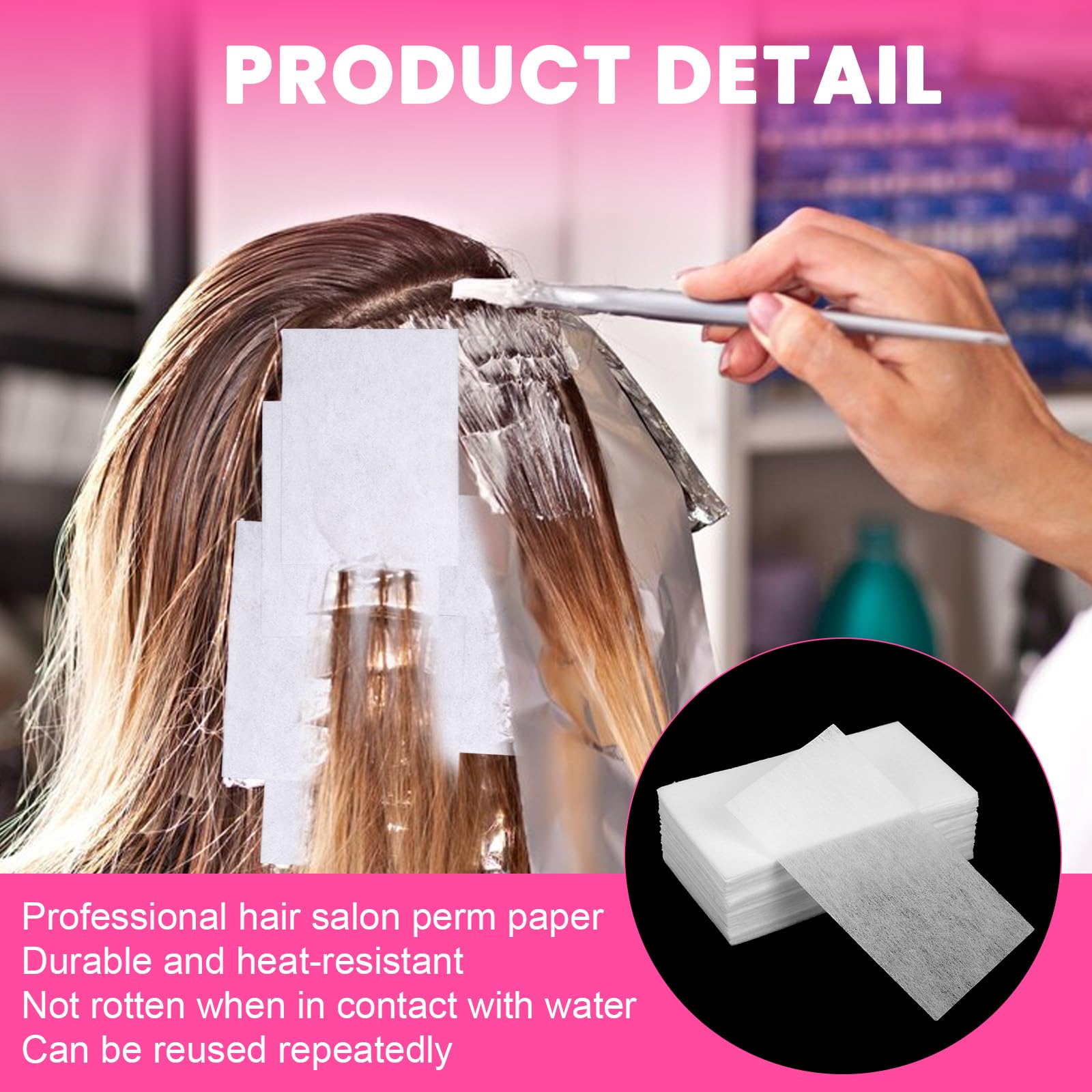 TIESOME salon end wraps spread out showing the four point five by two point four inch dimensions.