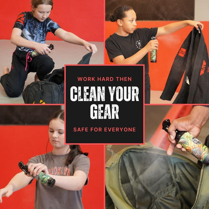 Premium sports gear refresher spray from Fight Scrub brand